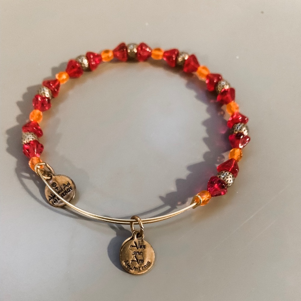 Alex and Ani Red Beaded Bracelet